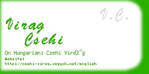 virag csehi business card